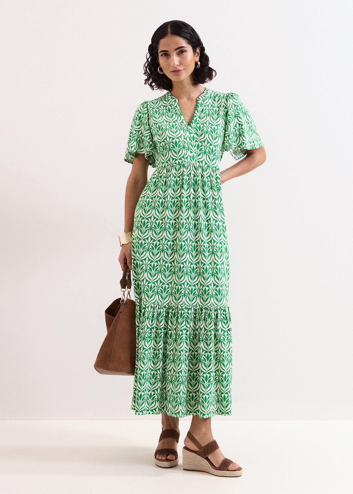Shakira Printed Jersey Midiaxi Dress