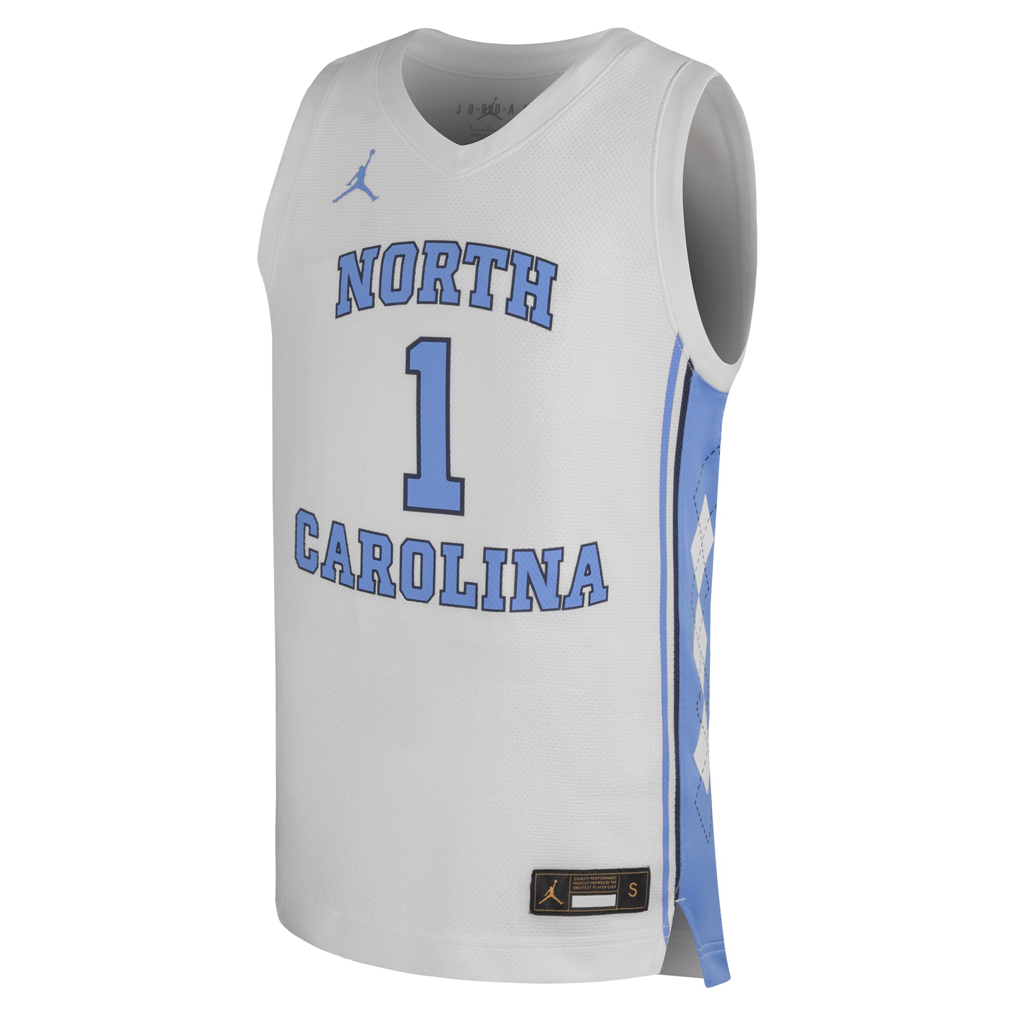 [NJP] North Carolina Tar Heels Youth Replica Basketball Jersey - White