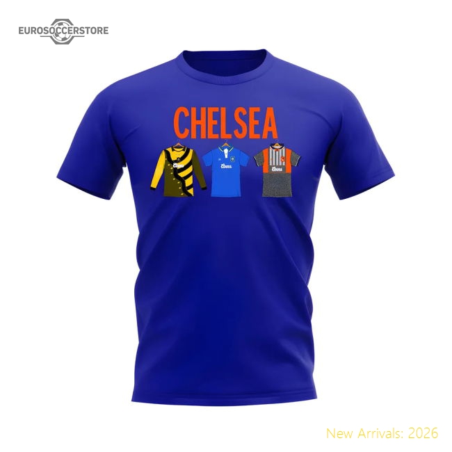 Premium Chelsea 1995-1996 Retro Shirt T-shirts - Text (blue) (your