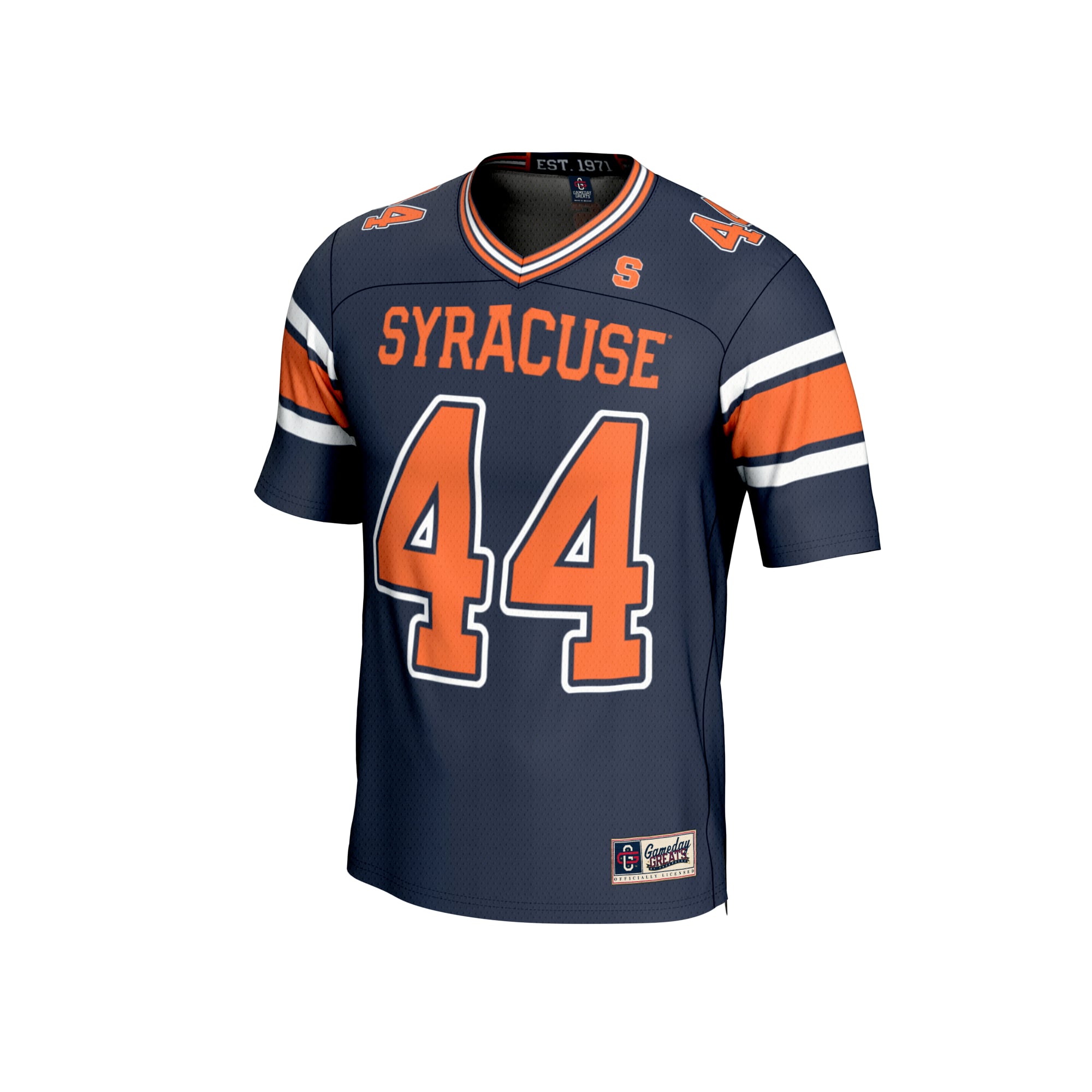 Unisex Navy #44 Syracuse Orange Lightweight Collegiate Football Fashion Jersey
