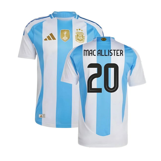 Official 2024-2025 Argentina Authentic Home Shirt (Mac Allister 20)