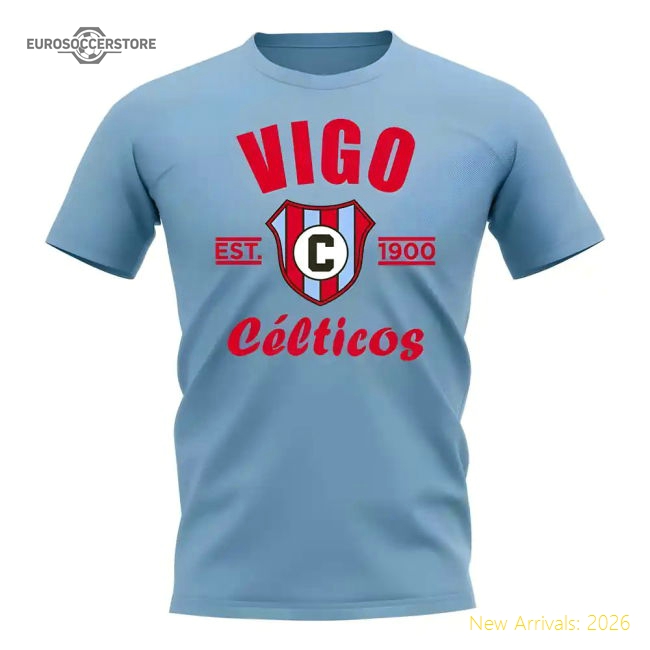 Genuine Top-Quality Celta Vigo Established Football T-Shirt (Sky)