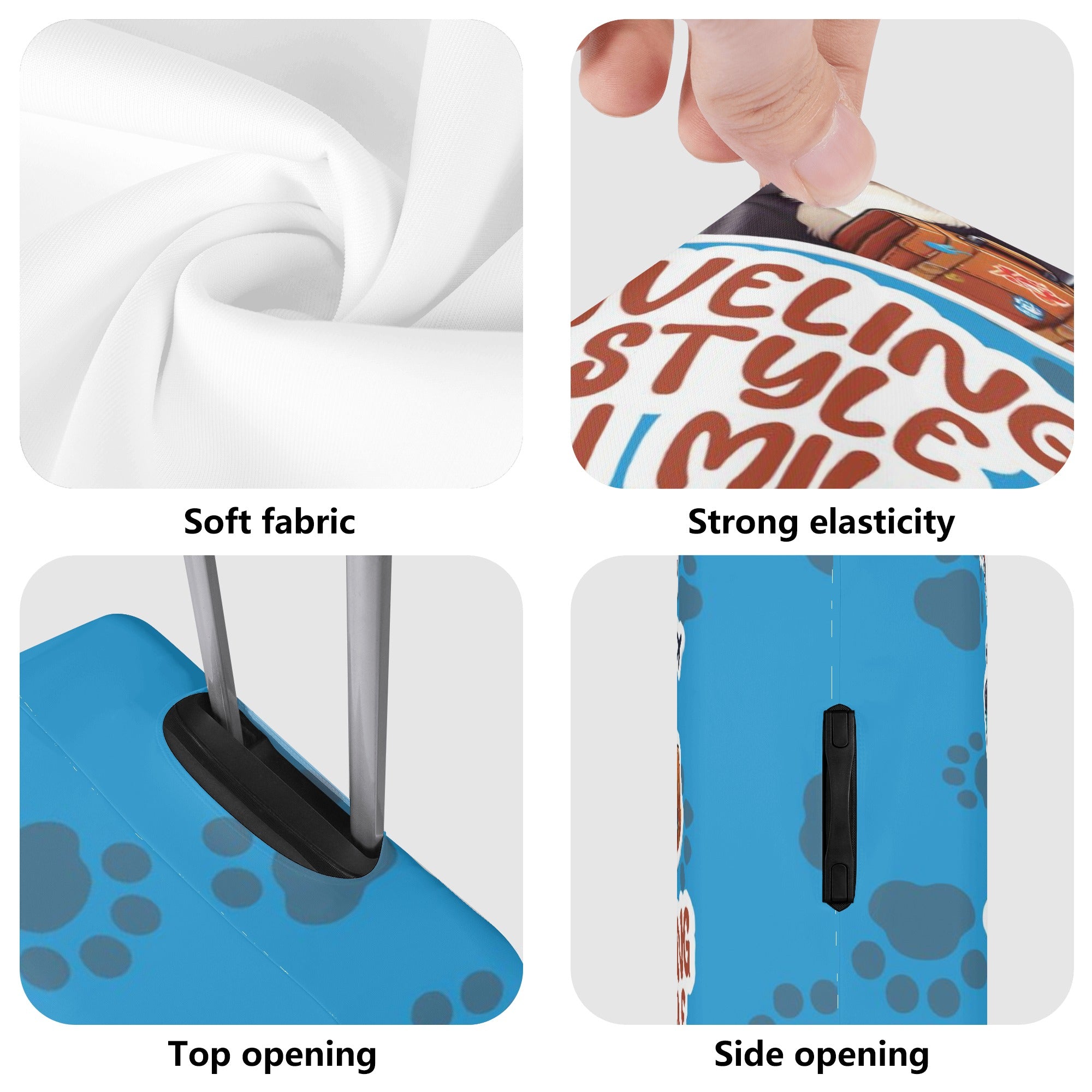 French Bulldog Personalized Luggage Cover With Frenchie Name Luggage