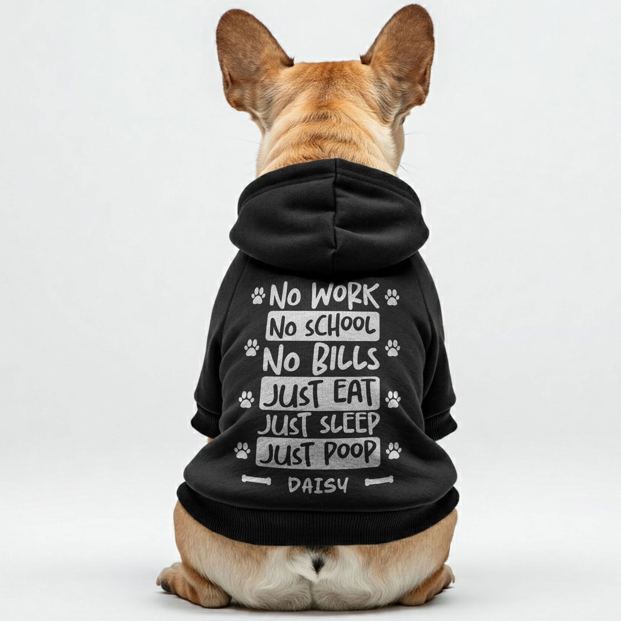 Culture-Inspired No Work - Personalized French Bulldog Hoodies With F...