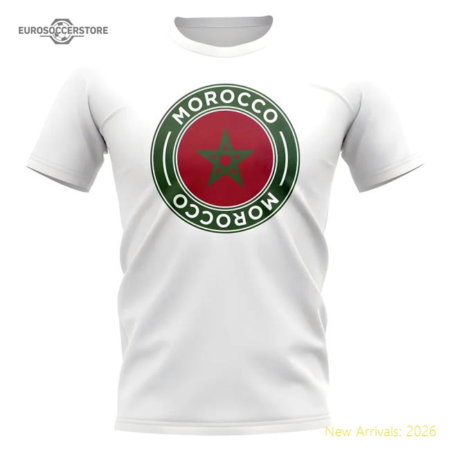 Elite Morocco National Team Football Badge T-shirt (white)