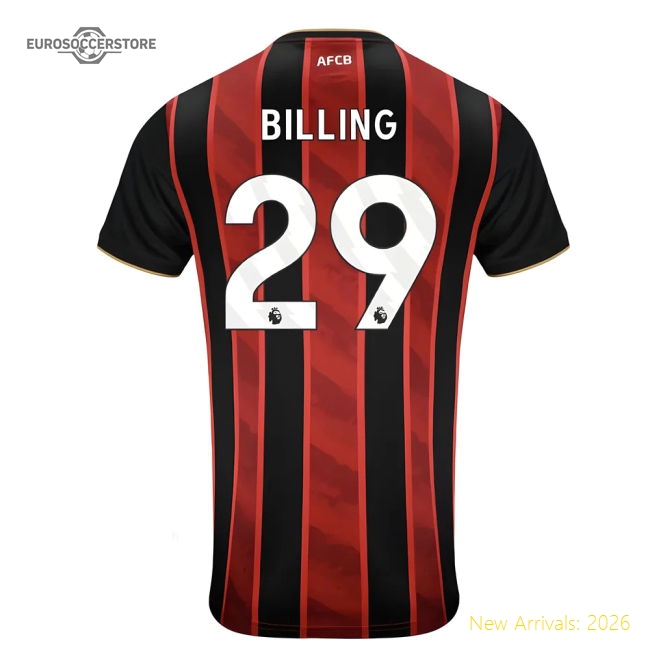 2025-2026 Bournemouth Home Shirt Billing 29 English Football Collection
