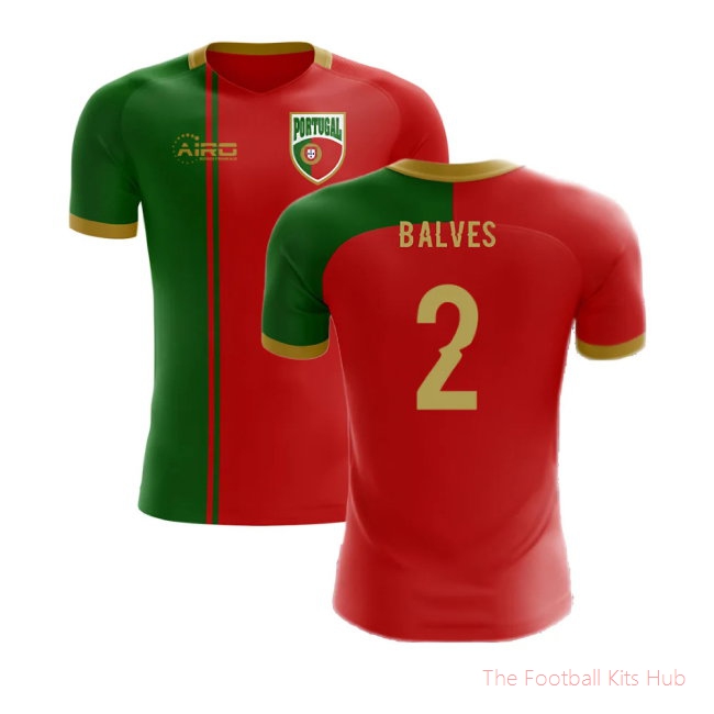 [LK] 2025/26 Portugal Flag Home Football Shirt (B.Alves 2)