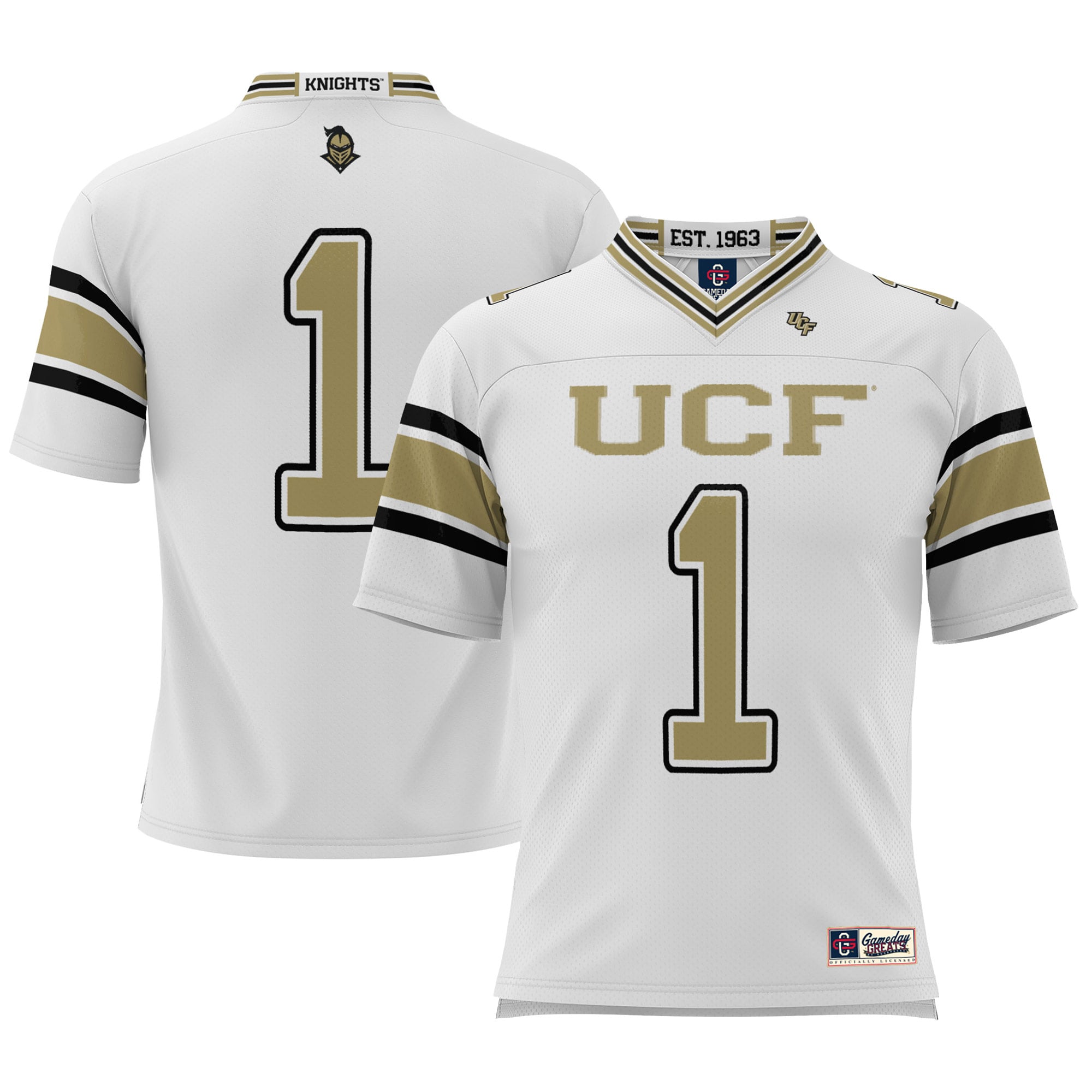 Youth #1 White UCF Knights Football Jersey