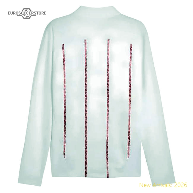 2024-2025 Man City Prematch 1/4 Zip Top (White)