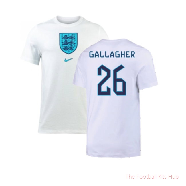 [LK] 2022/23 England Crest Tee (White) (Gallagher 26)