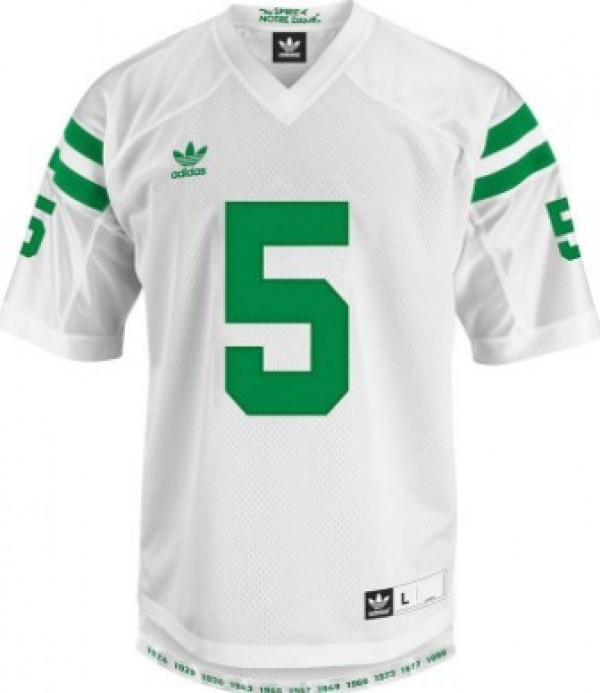 Men Notre Dame Fighting Irish #5 Manti Te'o White Adidas Stitch Jersey