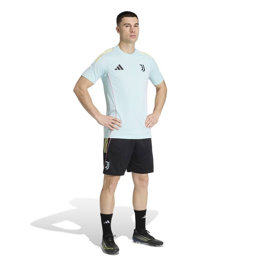 Juventus Training T Shirt Tiro 25 Semi Flash Aqua Supporter Version