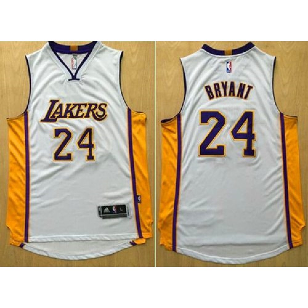 Fan Favorite Premium Men's LAL #24 Kobe White Basketball Jersey