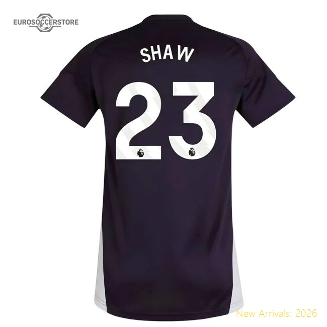 2025-2026 Man Utd Training Jersey (Aurora Plum) Womens (Shaw 23)
