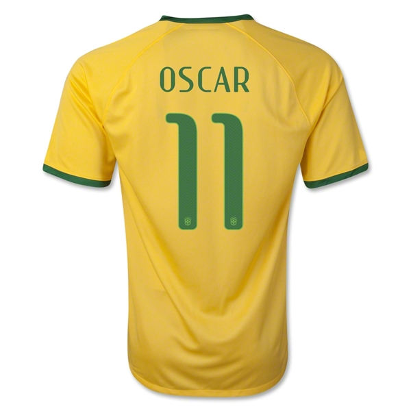 Advanced Fabric 2014 Brazil 11 OSCAR Home Yellow Jersey Shirt