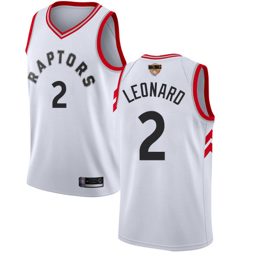 White Nike Kawhi Leonard #2 Raptors Jersey - Breathable Material