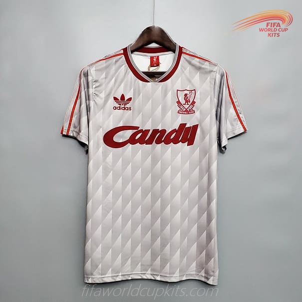Liverpool season 89-91 Grey Road Soccer Kit