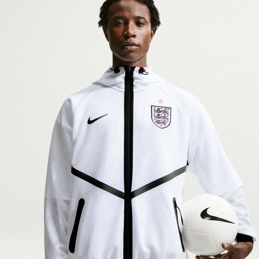 England Training Jacket Dri-FIT KMC Anthem World Cup 2026 - White/Black/Obsidian - Premium Game Day Edition