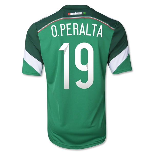 2014 Mexico 19 OPERALTA Home Green Soccer Jersey Shirt - Official