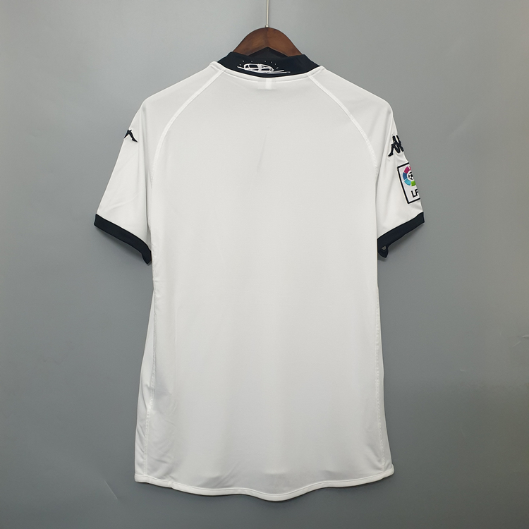 Authentic 09-10 Valencia White Retro Soccer Shirt Jersey