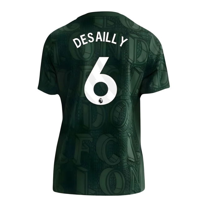 Fervent Chelsea Chelsea Pre Match Shirt Green Kids Desailly #6 Eli...
