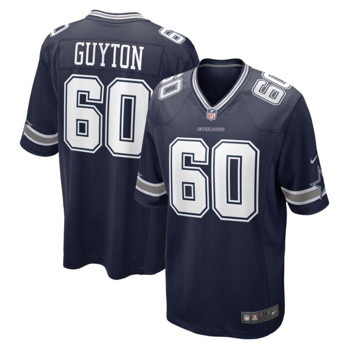Men's Dallas Cowboys Tyler Guyton Nike Navy 2024 NFL Draft...