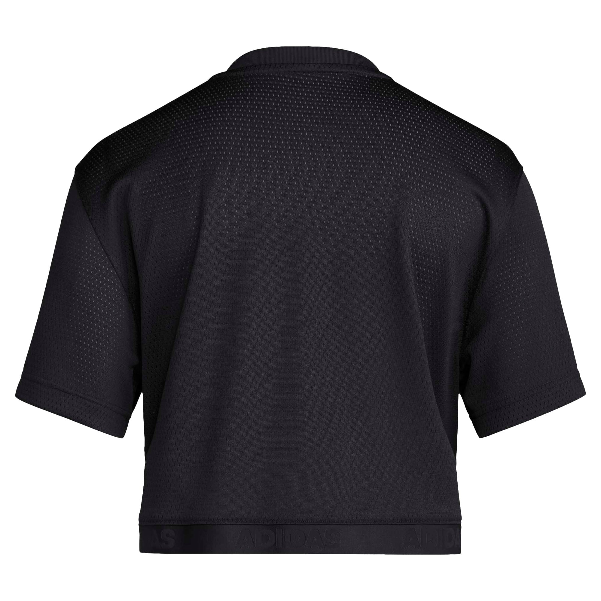 Women's Black Texas Tech Red Raiders Strategy Cropped Football Jersey