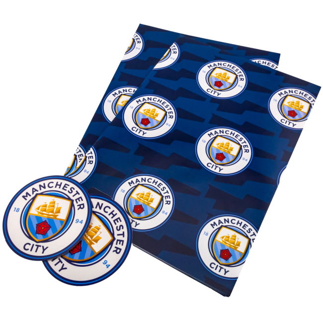 Men's Manchester City FC Text Gift Wrap