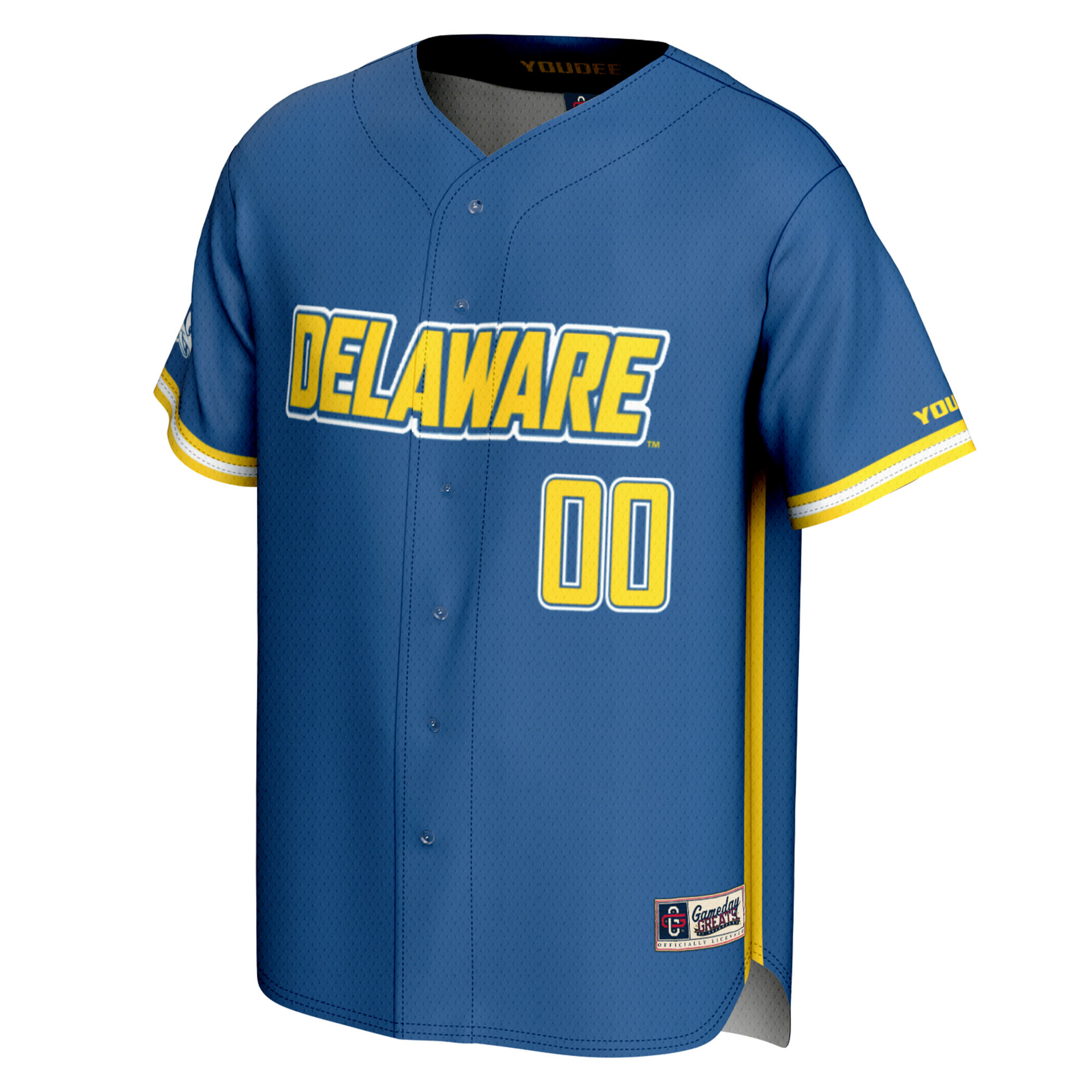 [NJP] Delaware Fightin' Blue Hens GameDay Greats NIL Pick-A-Player Baseball Lightweight Jersey - Royal