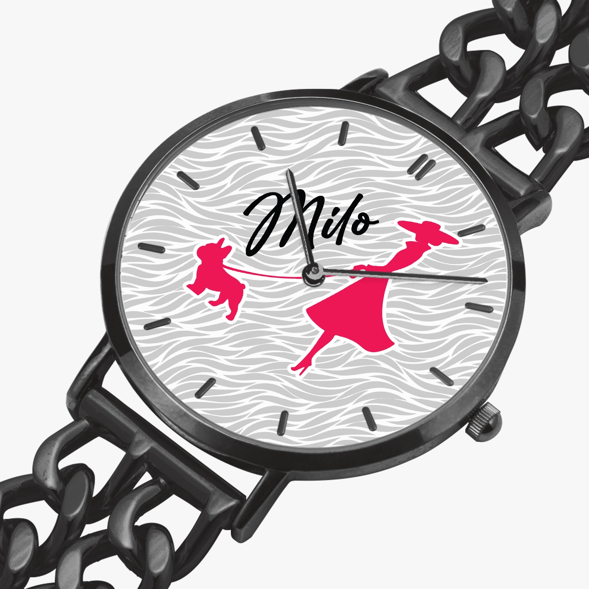 Personalized Chic Hollow Strap Watch For Frenchie Lovers Dog Supplies