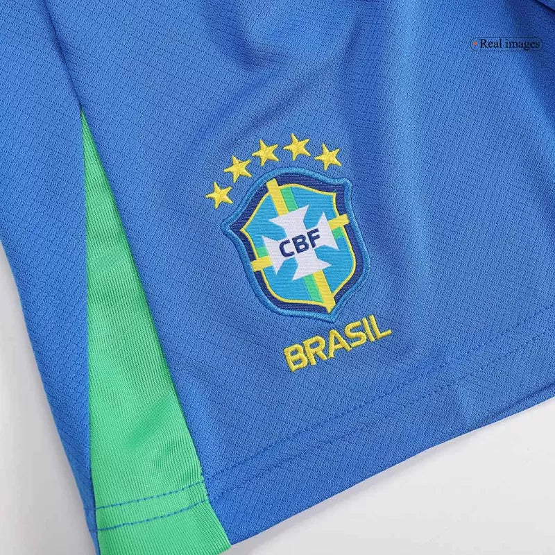 Brazil Kid¡®s Home Soccer Jerseys (Jersey+Short) Kit 2024Authentic Kit