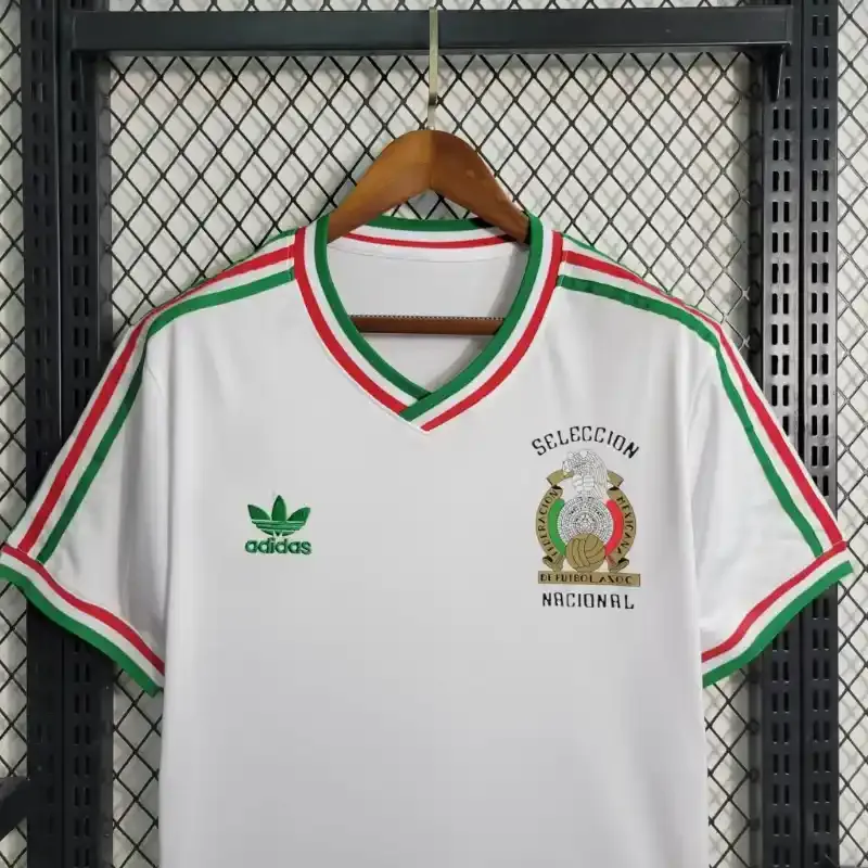 Cheap 1985 Mexico White Special Edition Soccer retro kit