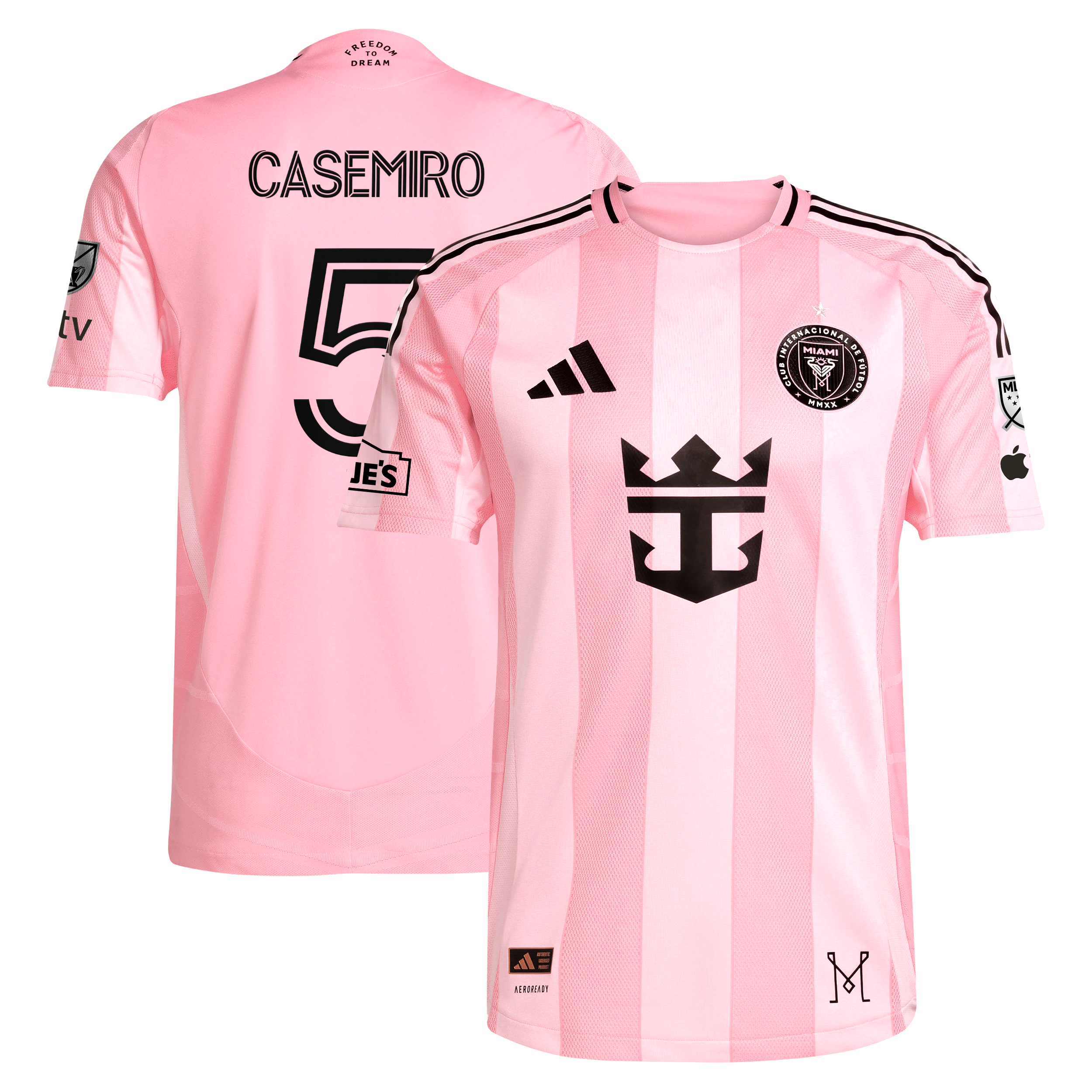 [SJH] Youth Casemiro Inter Miami CF 2025 Euphoria On-Field Authentic Jersey - Light Pink