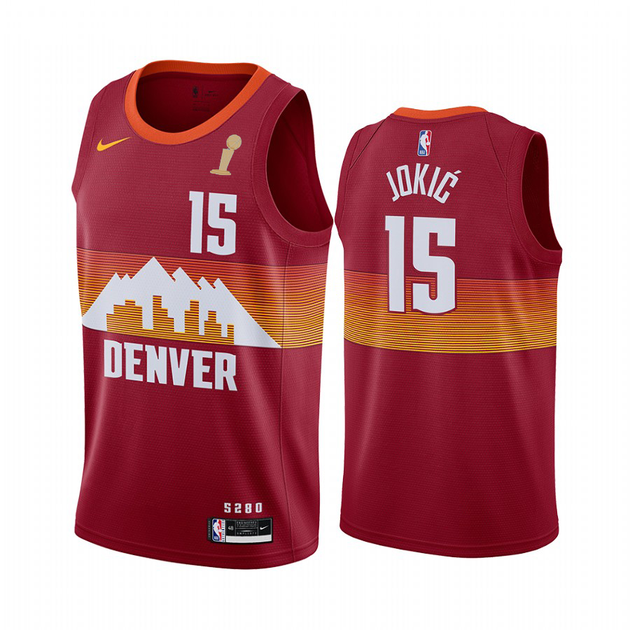 Nuggets Red Nikola Jokic #15 Nike Jersey - Basketball Jersey