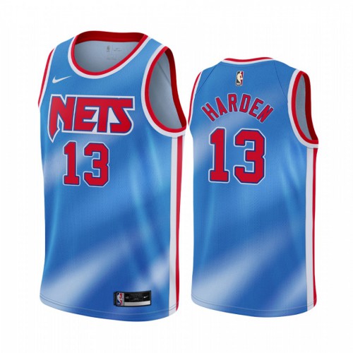 Nike Nets Blue James Harden #13 Jersey - On Sale NBA Fan Apparel