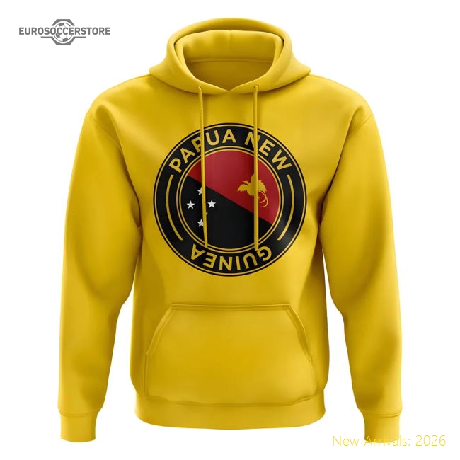 Papa New Guinea Football Badge Hoodie (Yellow)