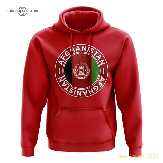 Afghanistan Football Badge Hoodie (red) - Economical - World Cup Edition
