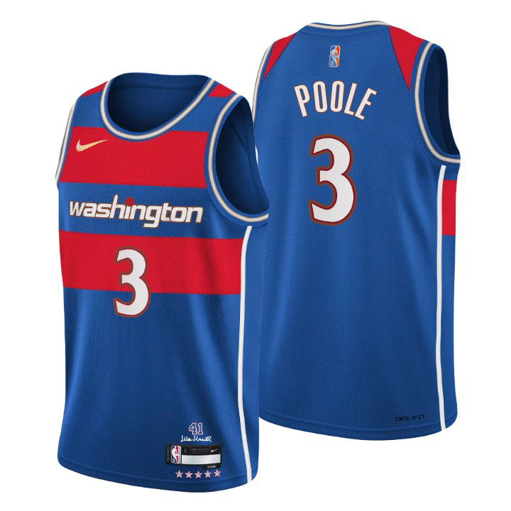 Nike Blue Washington Wizards #3 Jersey - On Sale Game Day Wear