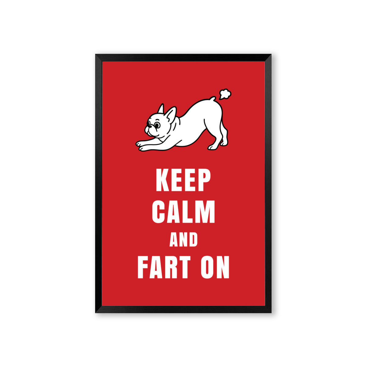 French Bulldog Chopper Vertical Framed Poster • Wall Decoration Durable Dog Item