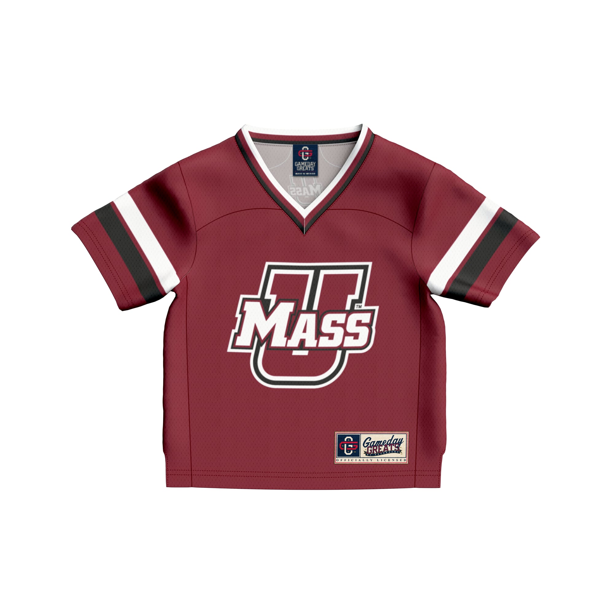 Toddler #1 Maroon UMass Minutemen Lightweight Collegiate Football Fashion Jersey