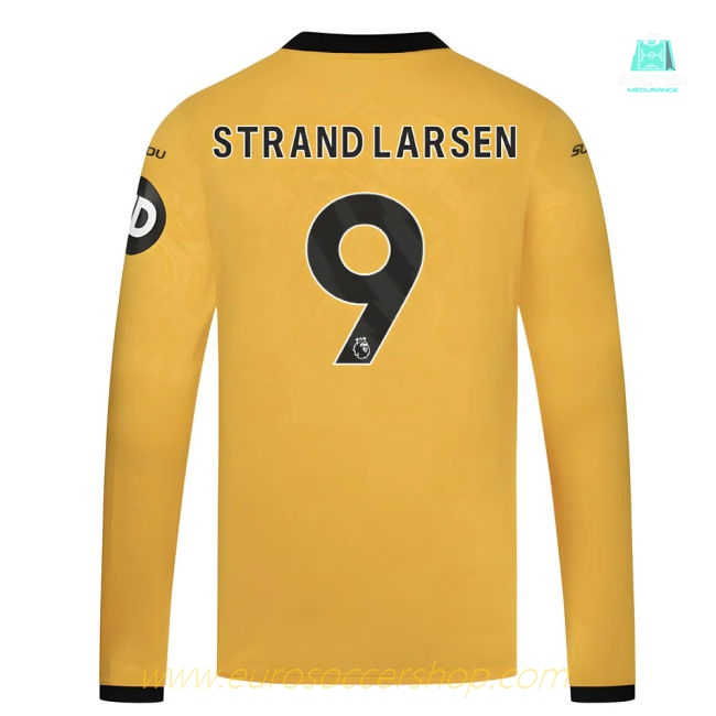 2025-2026 Wolves Long Sleeve Home Shirt (Strand Larsen 9)