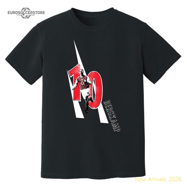 Arsenal Dennis Bergkamp Premier League Fan Favourite T-Shirt (Black)