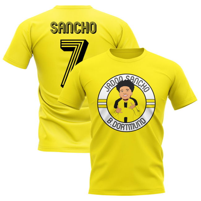 Jadon Sancho Borussia Dortmund Illustration football T-Shirt (Adult