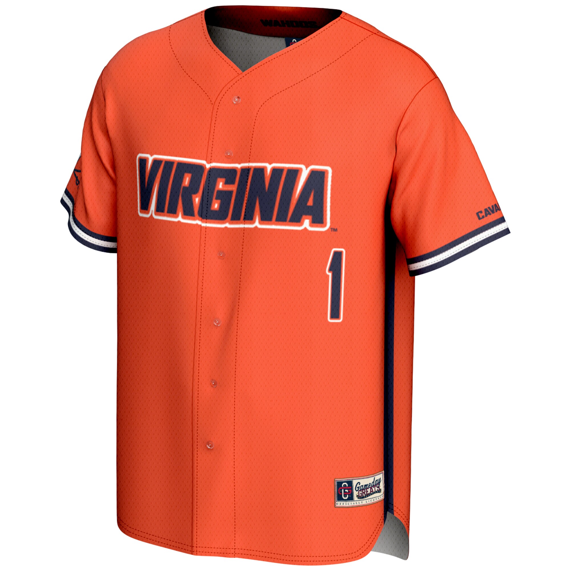 [NJP] Virginia Cavaliers GameDay Greats Youth Lightweight Baseball Jersey - Orange
