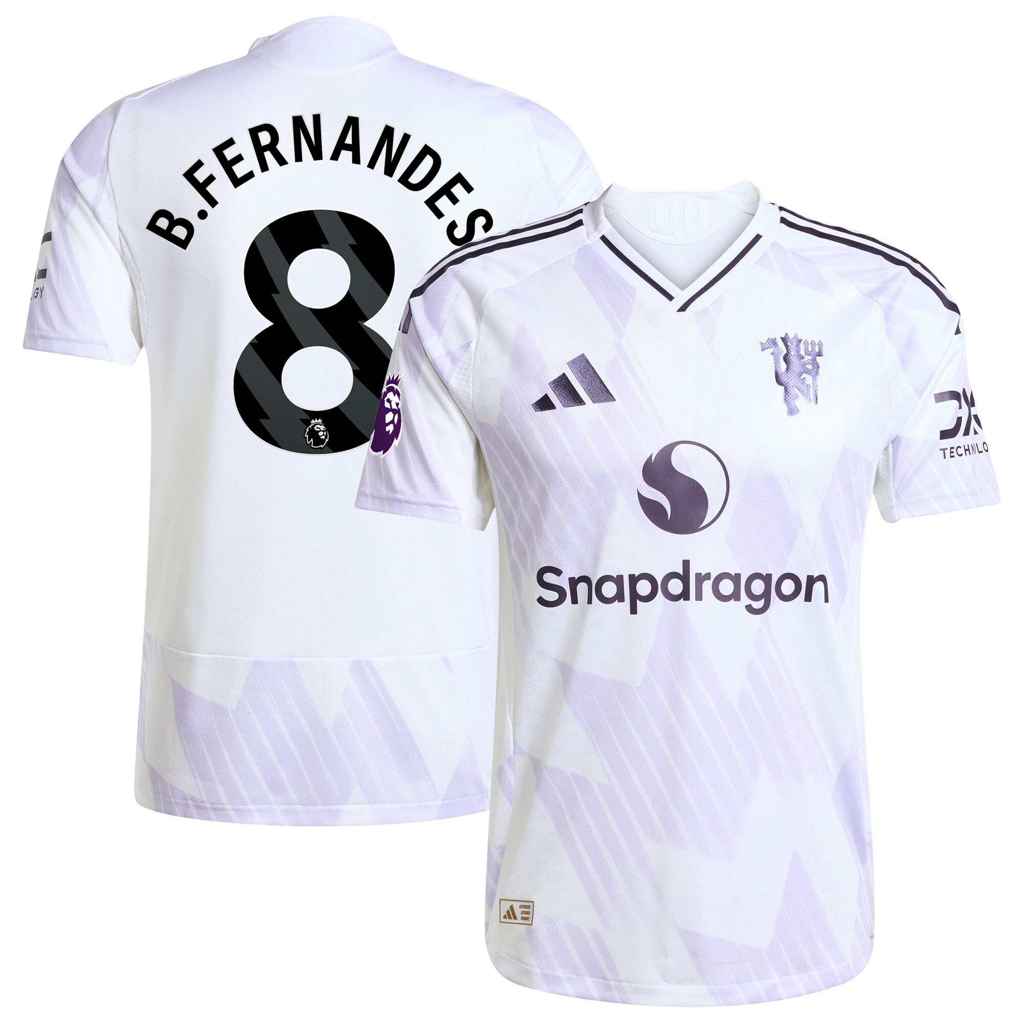[SJH] Bruno Fernandes Manchester United 2025/26 Away Authentic Player Jersey - White