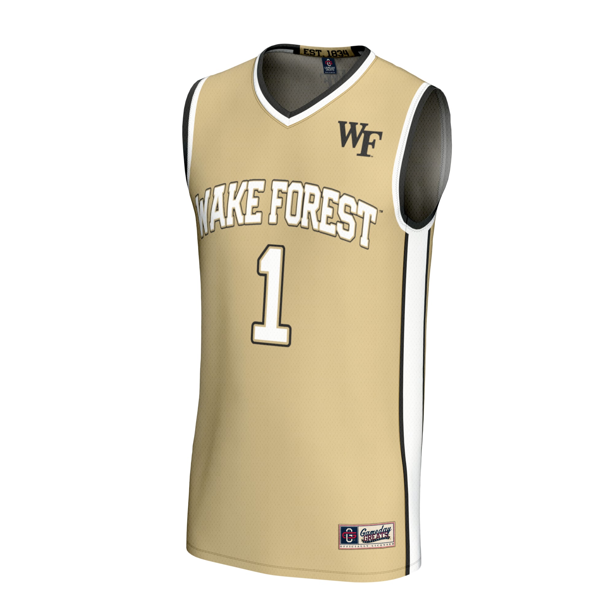 #1 Wake Forest Demon Deacons GameDay Greats Youth Lightweight Basketball Fashion Jersey - Gold