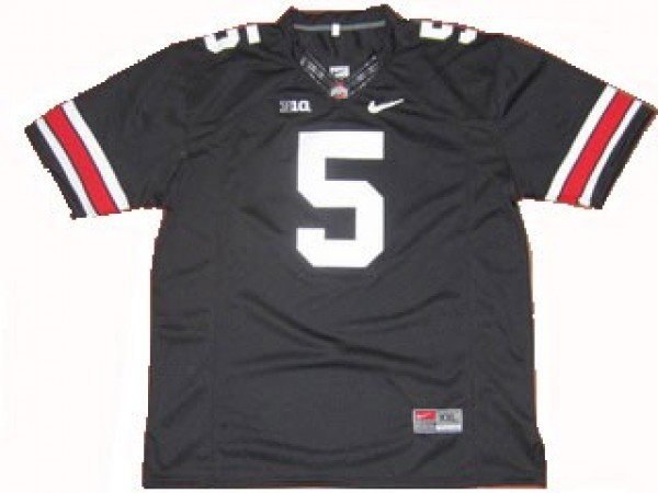 Black Ohio State Buckeyes #5 Nike Men Black Official Replica Jersey