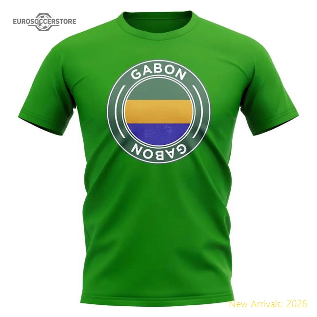 Gabon Football Badge T-shirt (green) - Premium Collection