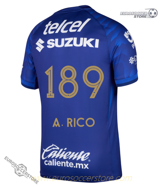 Away Jersey of Pumas UNAM: Á. RICO 189 for the 25-26 Season