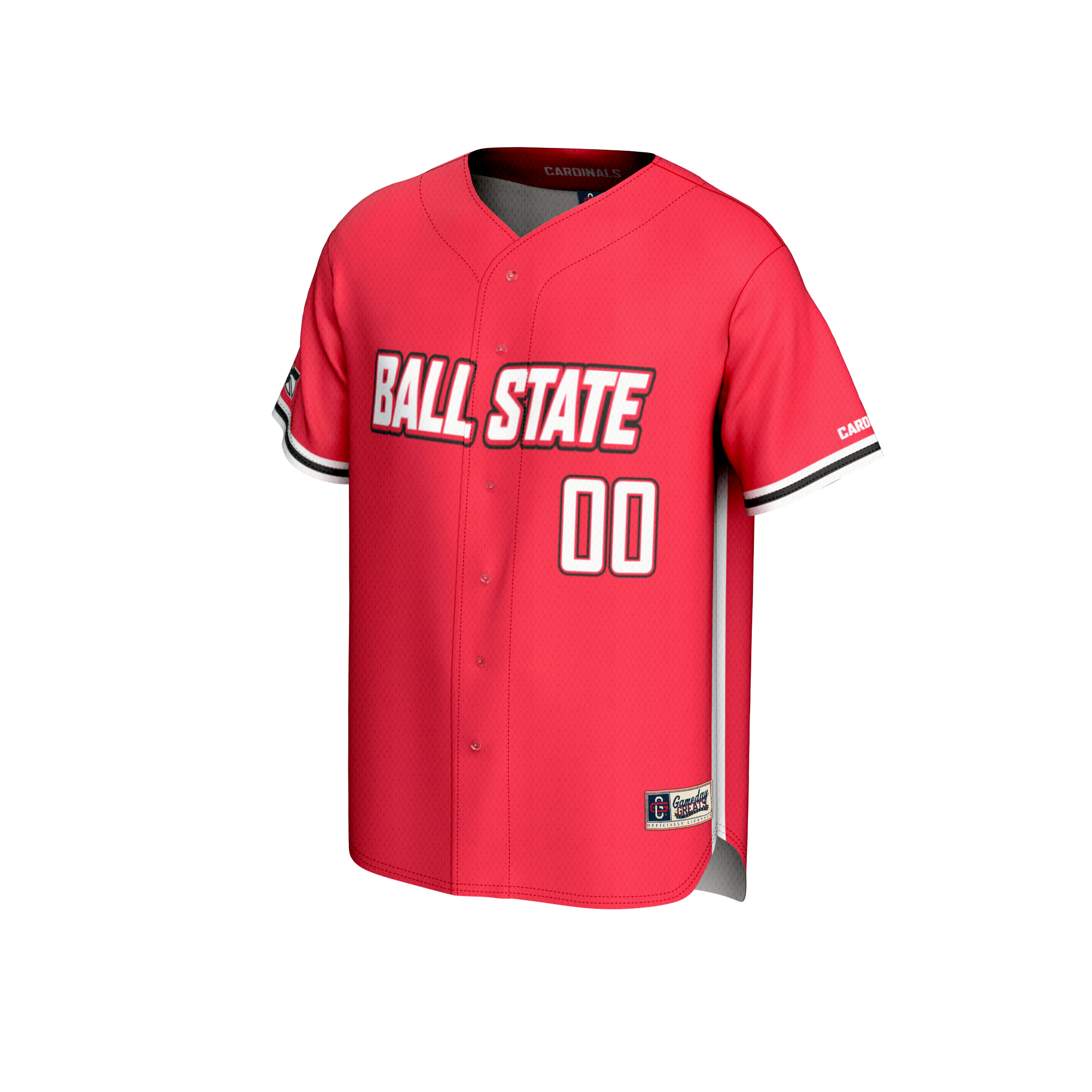 [DDG] Ball State Cardinals GameDay Greats Youth NIL Pick-A-Player Lightweight Baseball Jersey - Cardinal